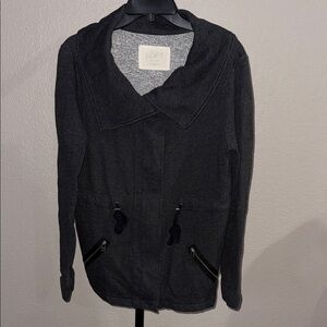 LOFT Charcoal Hooded Jacket